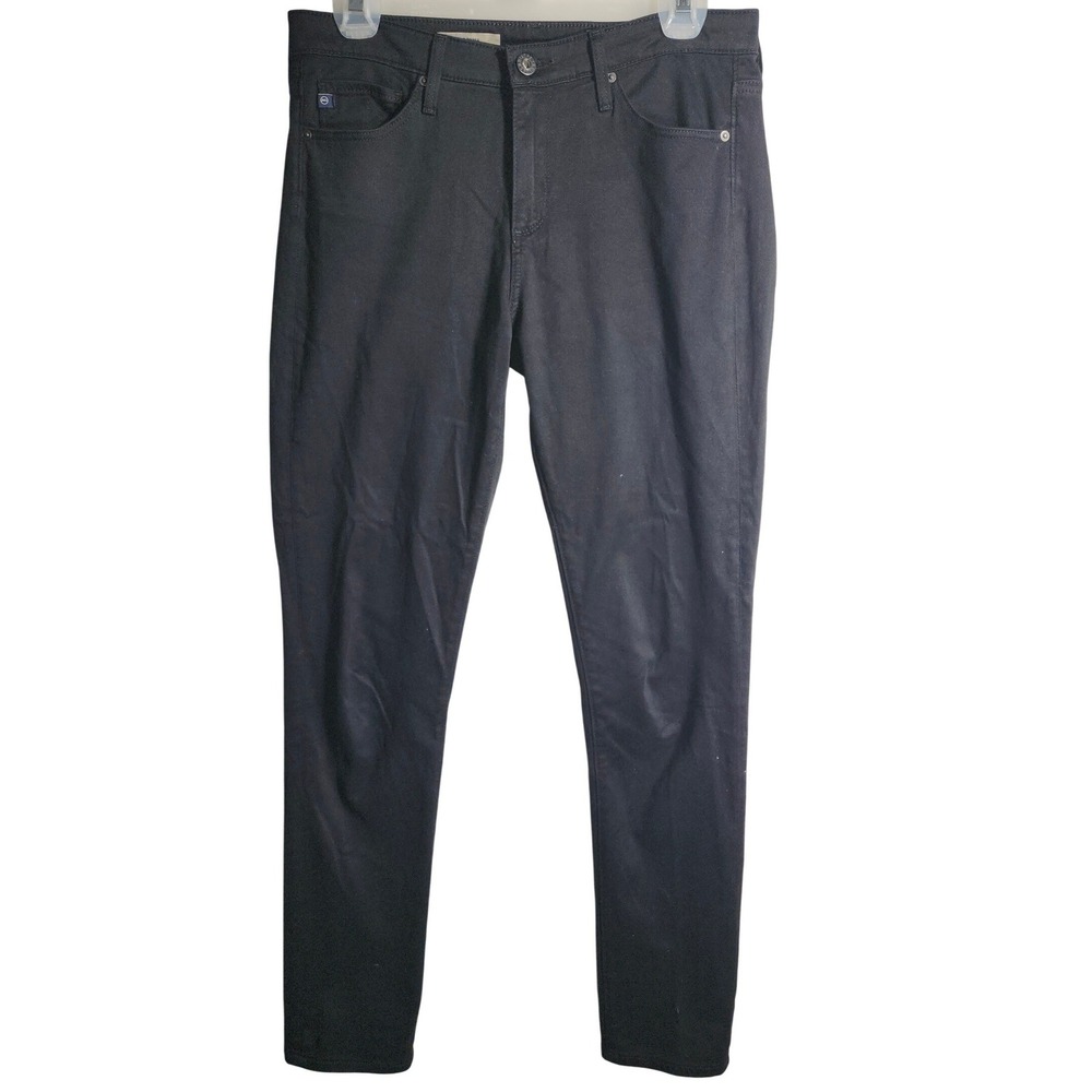 AG Adriano Goldschmied The Prima Mid Rise Cigarette Jeans Black Women Size 28x29